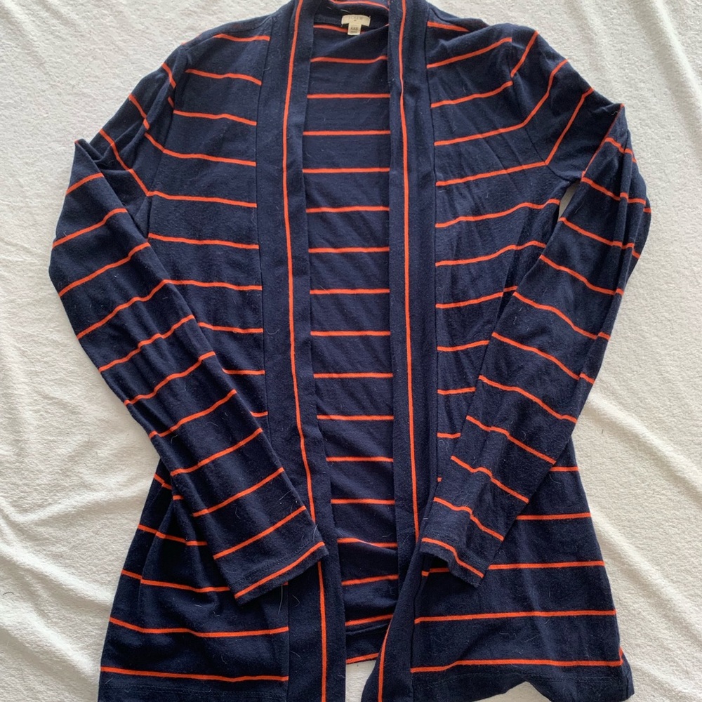 Jcrew striped cardigan